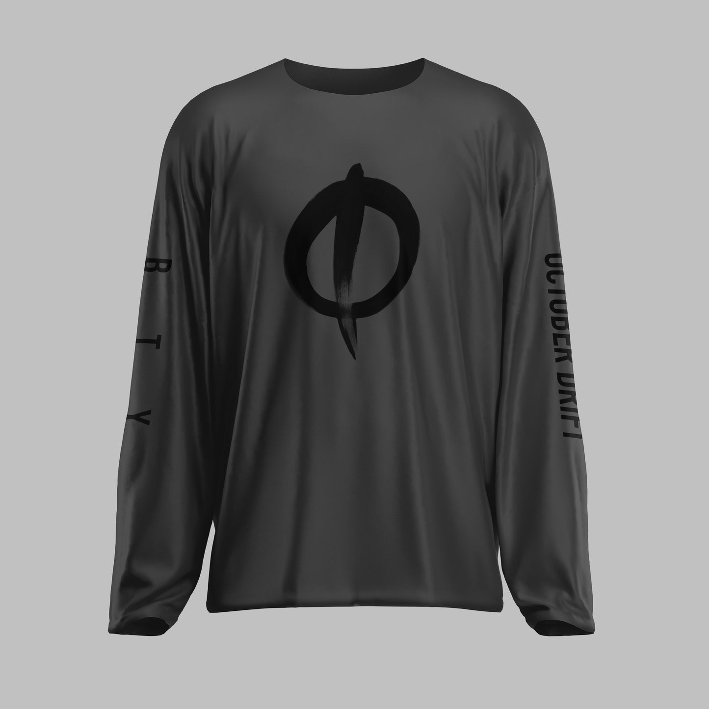 GREY LONG SLEEVE LOGO TEE